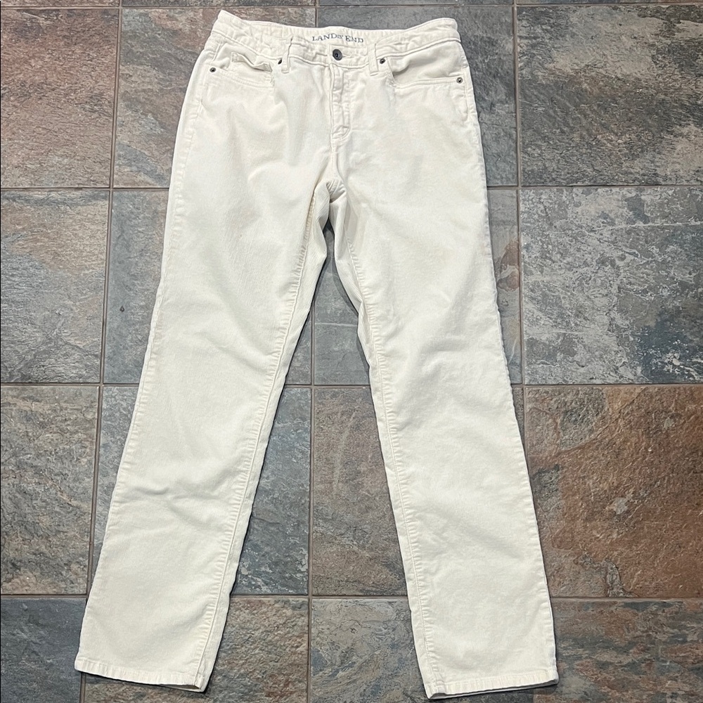 Lands' End Off-White Corduroys